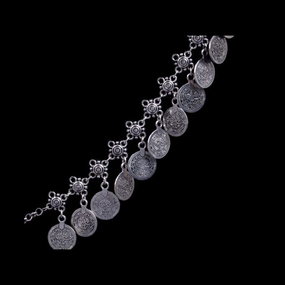 Set of 2 Gypsy Coin Anklets Bracelets Boot Decor - Picture 6 of 6